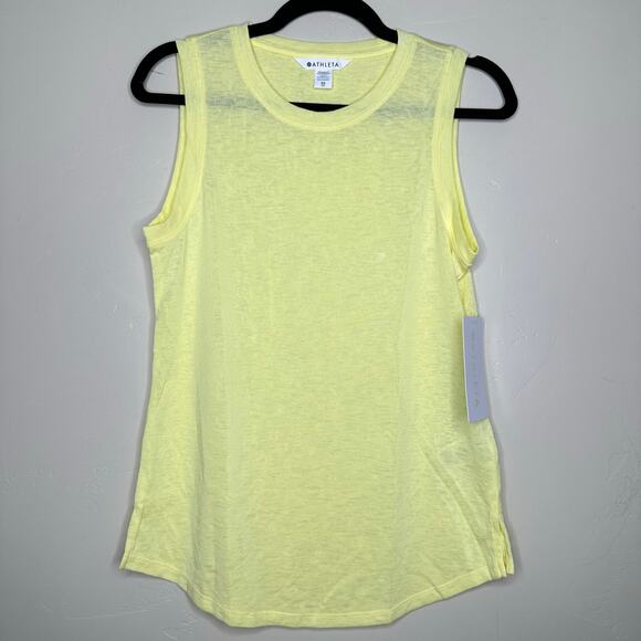 Athleta Tops - Athleta Breezy Tank Top Yellow Modal Athleisure Stretch Sleeveless Size XS NWT